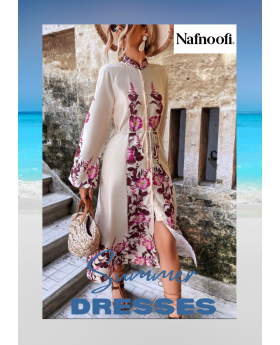 floral-print midi dress