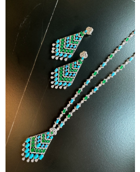 Fayrooz & Blue Gold plated set