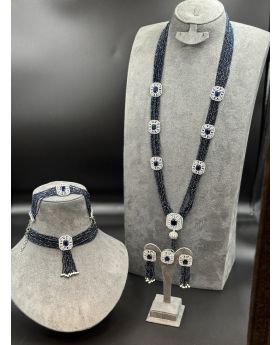 Dark Blue pearl traditional set 